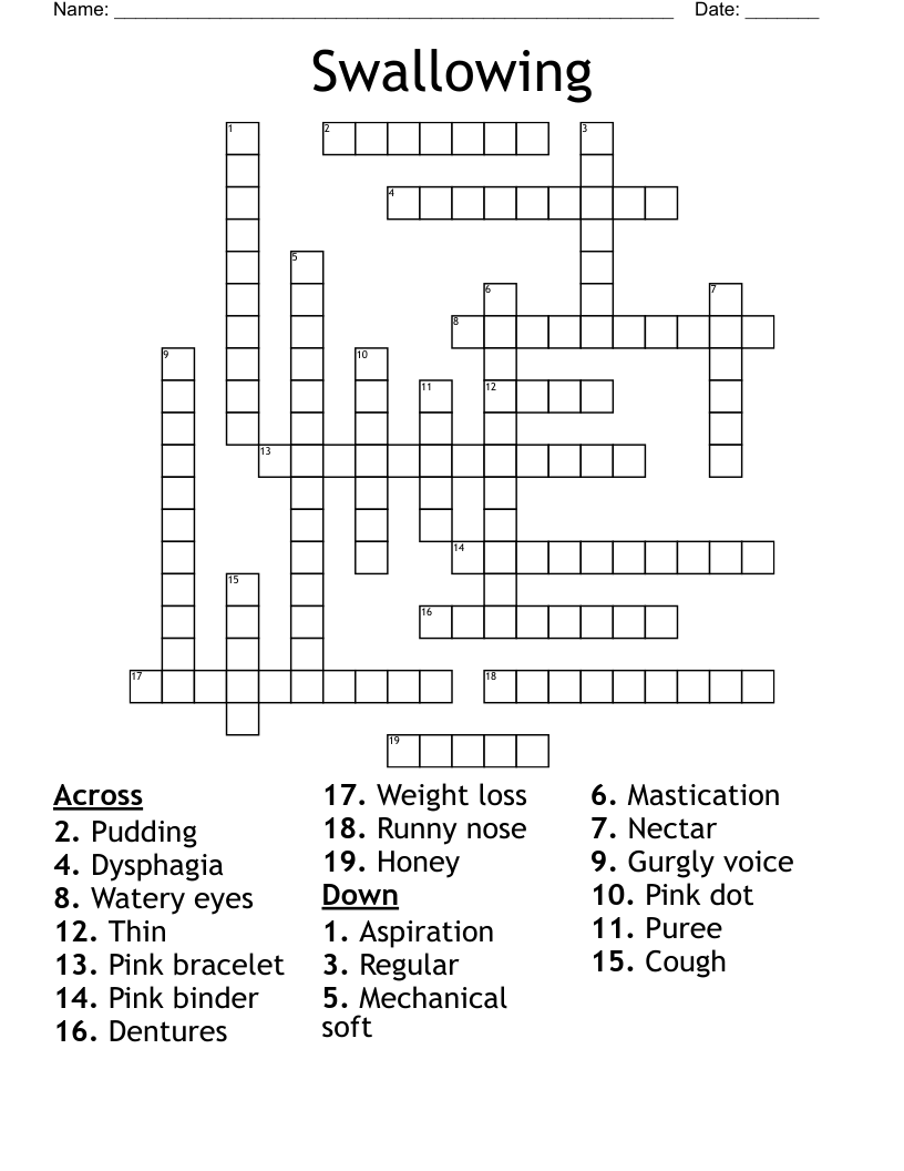 Swallowing Crossword