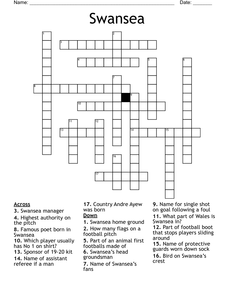 Swansea Crossword