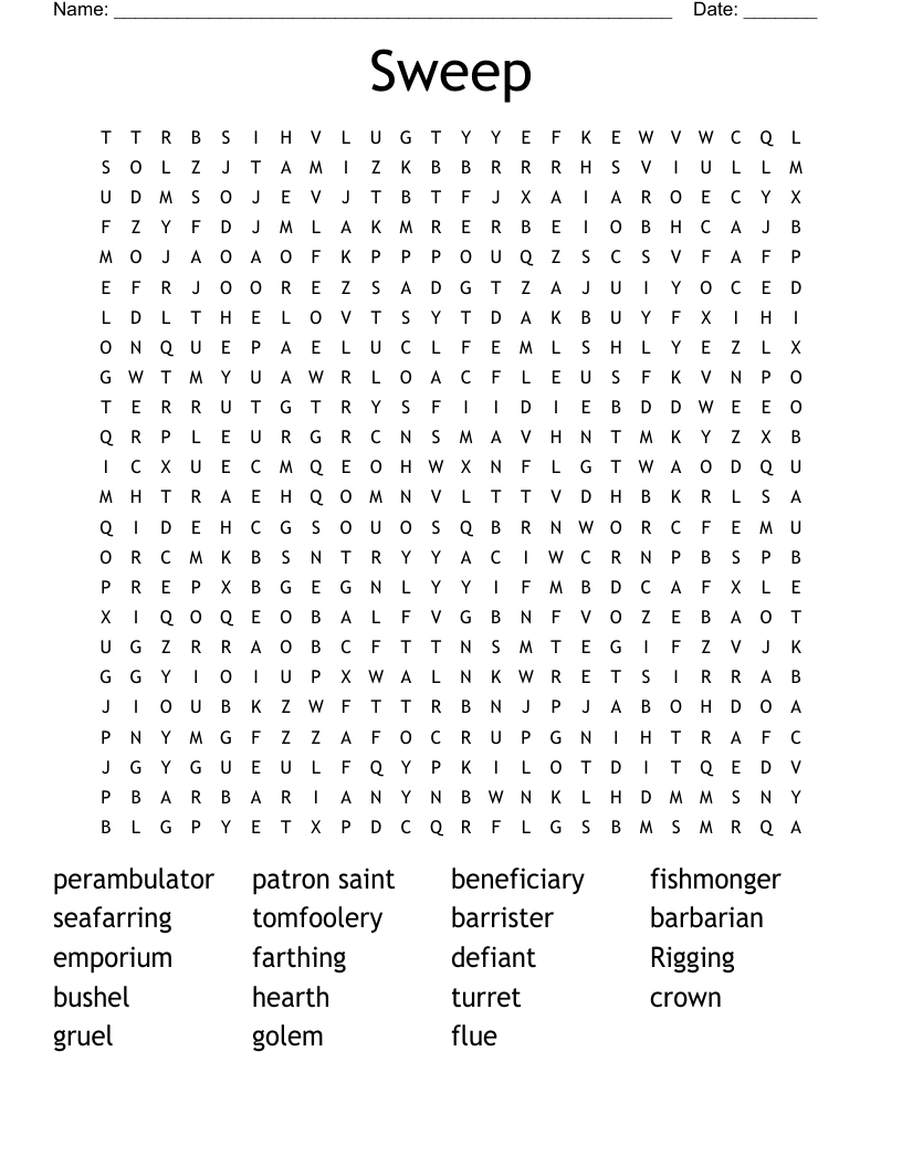 Sweep Word Search