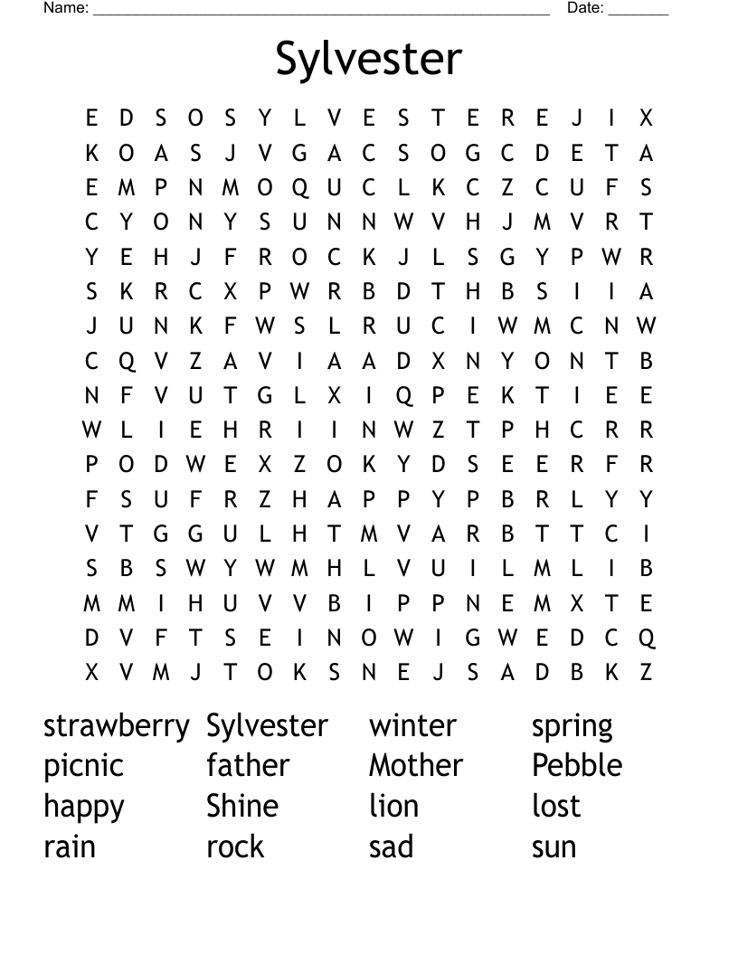 Sylvester  Word Search