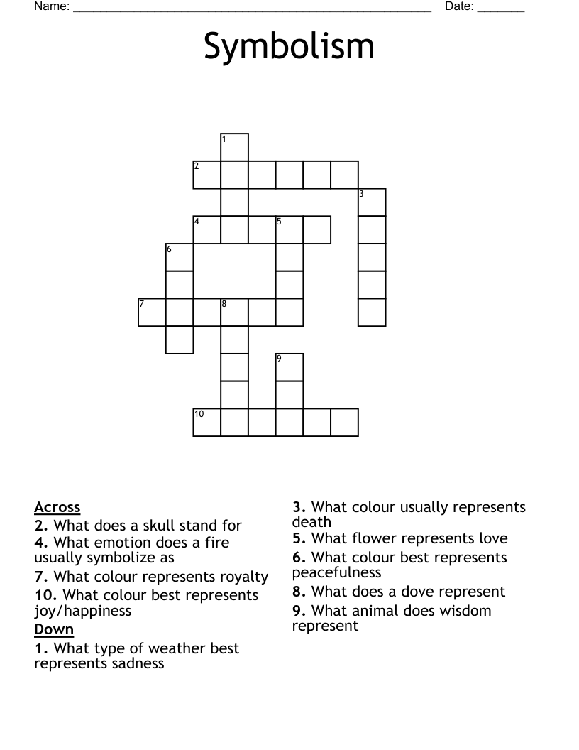 Symbolism  Crossword