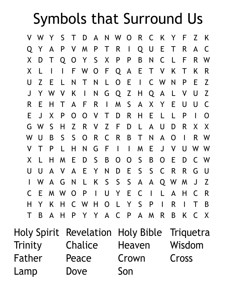 Symbols that Surround Us Word Search