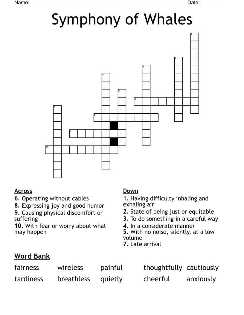 Symphony of Whales Crossword