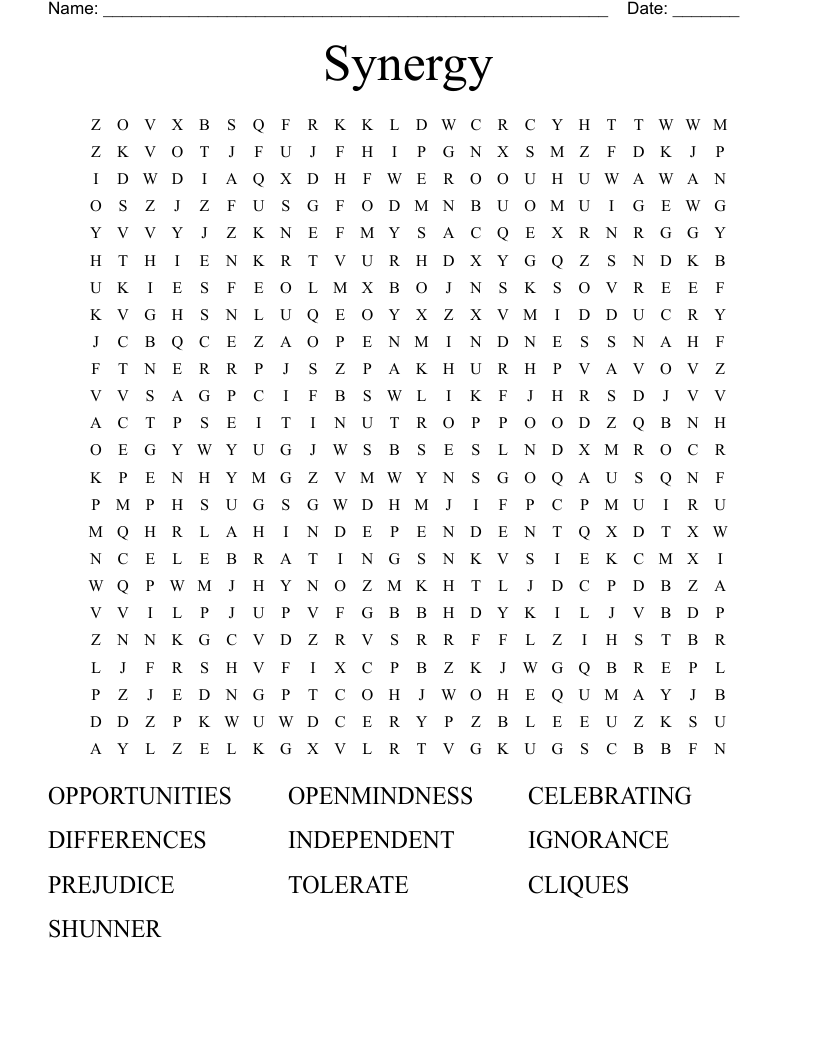 Synergy Word Search