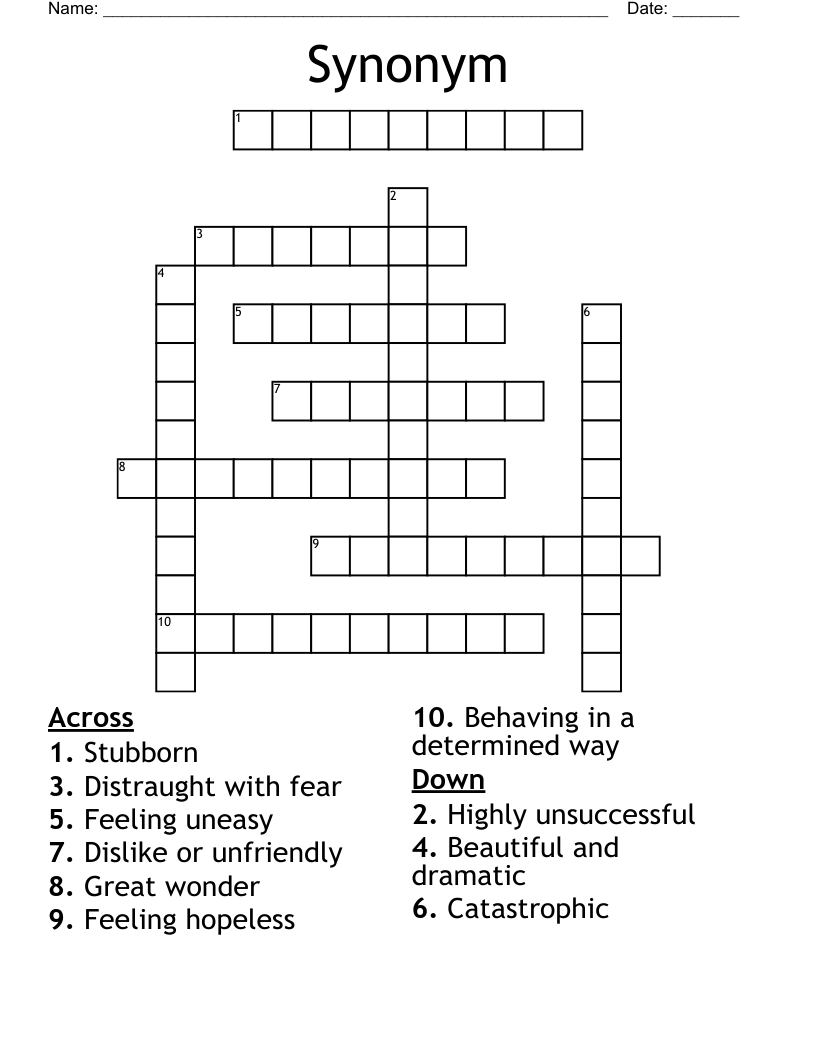 Synonym  Crossword