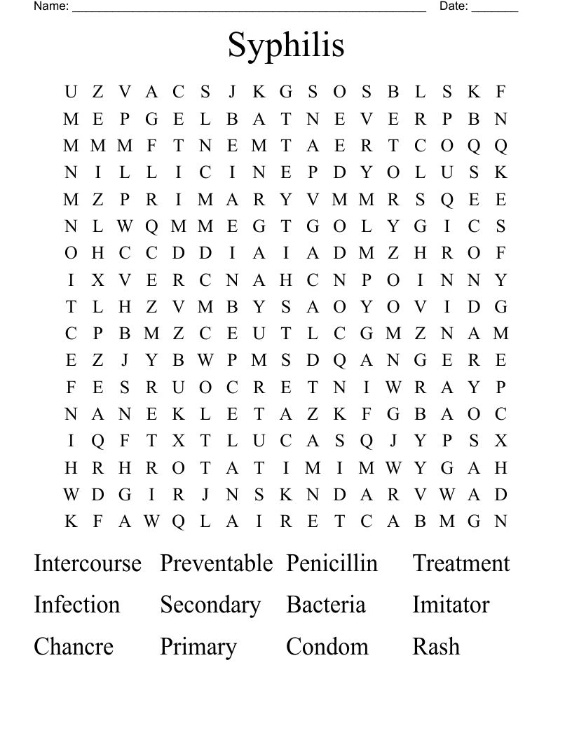 Syphilis Word Search