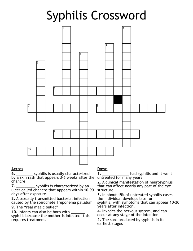 Syphilis Crossword