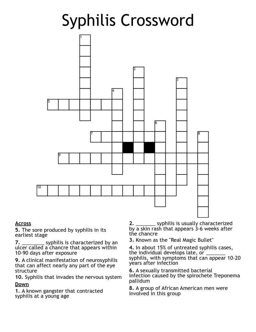 Syphilis Crossword