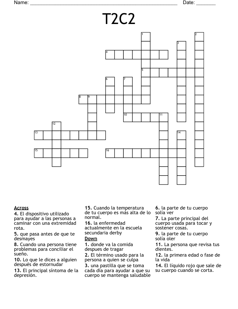 T2C2 Crossword