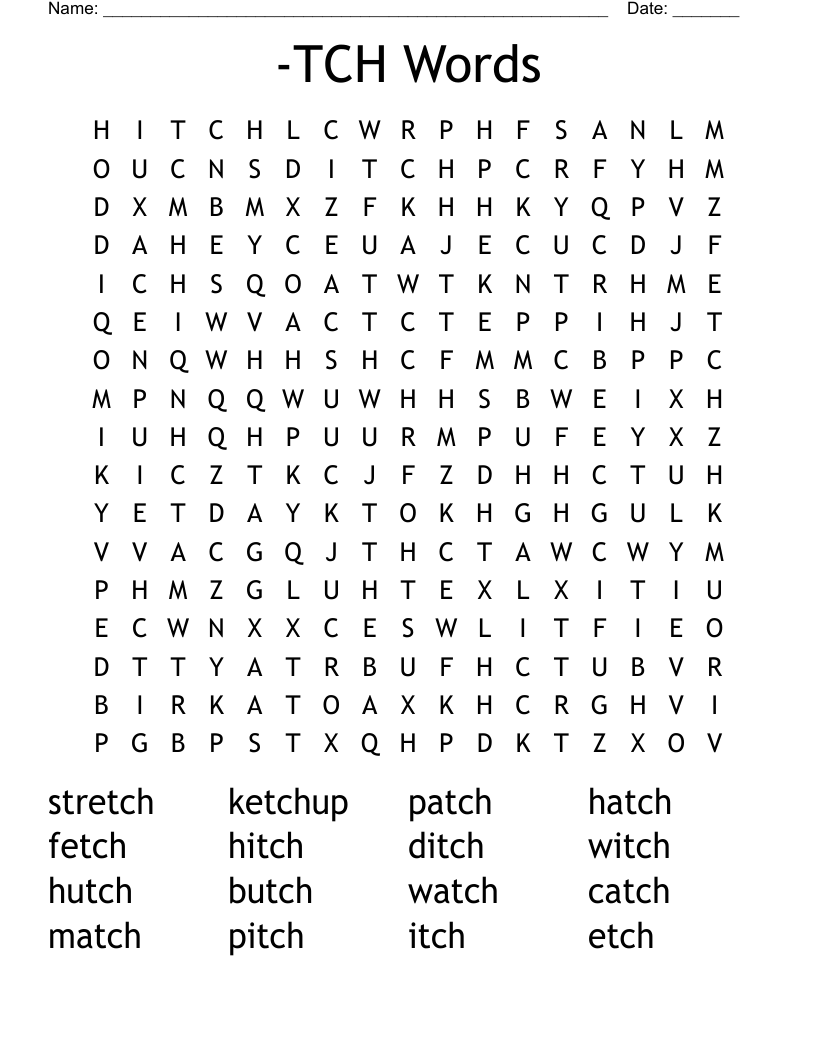 -TCH Words Word Search