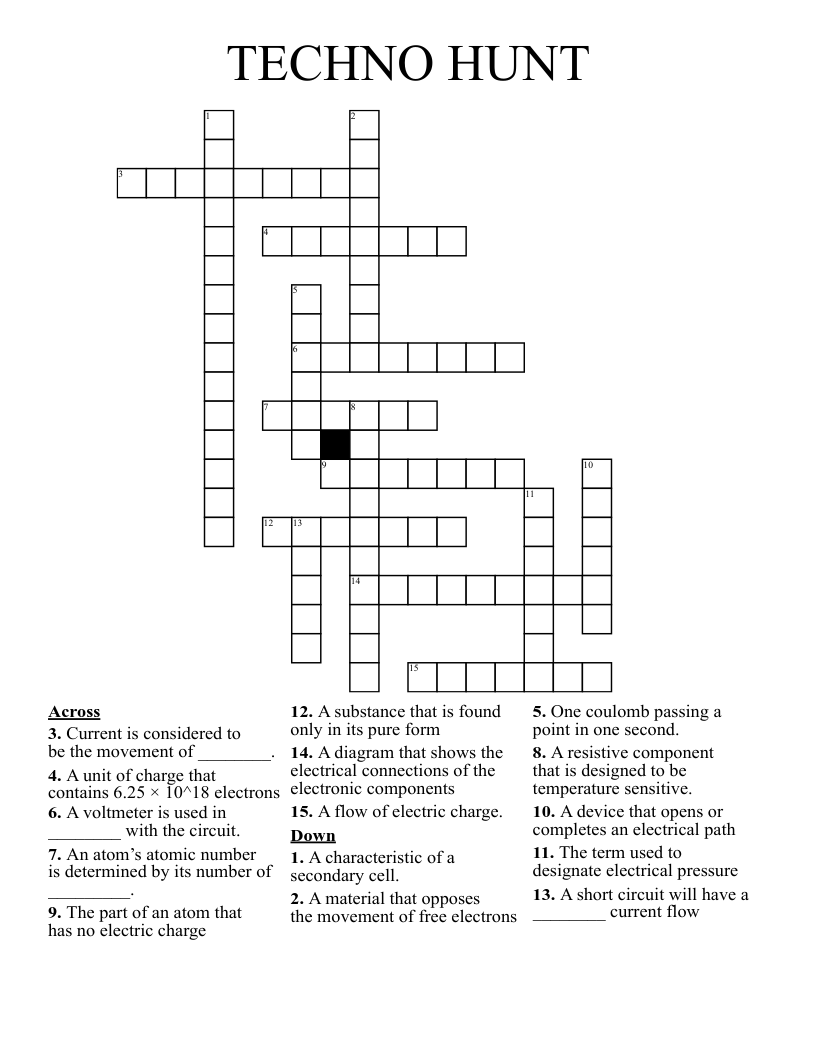 TECHNO HUNT Crossword
