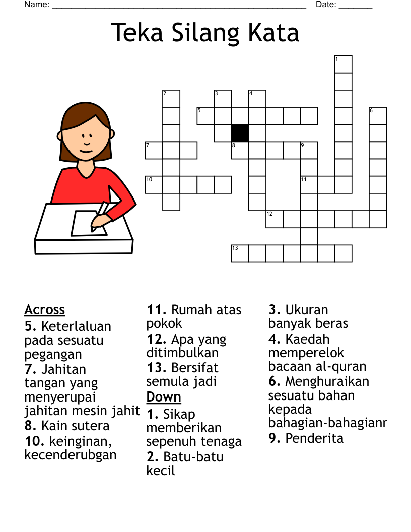 Teka Silang Kata Crossword