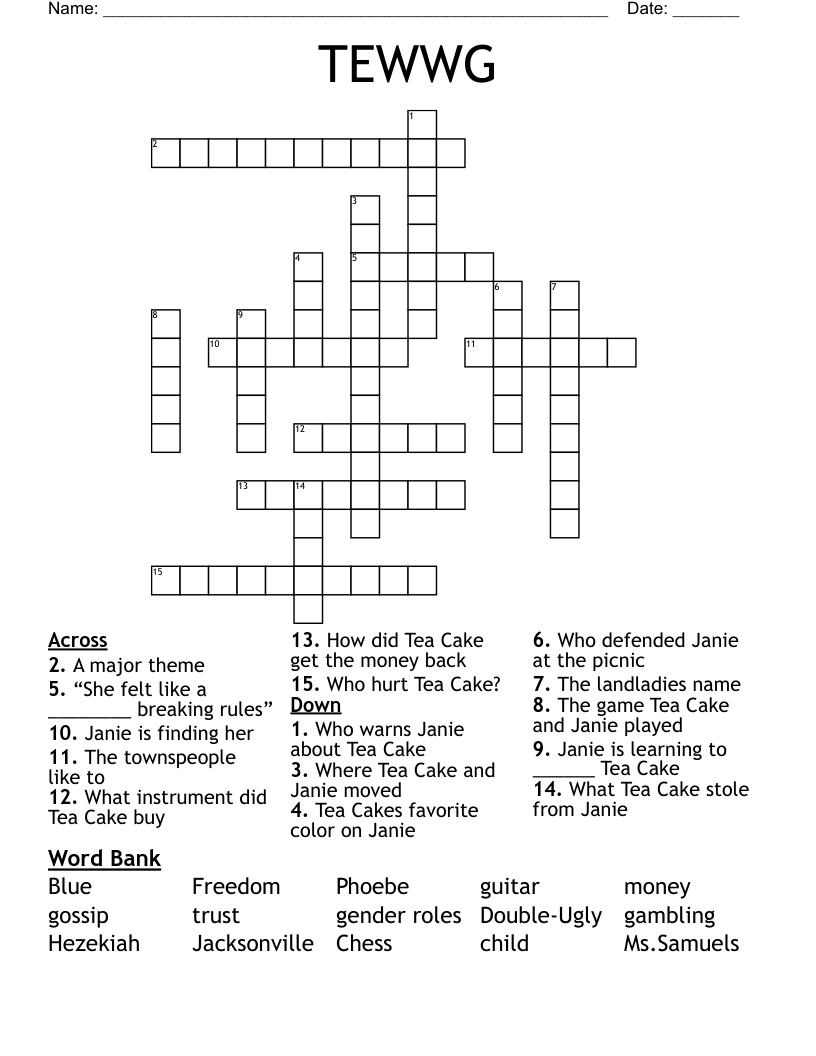 TEWWG Crossword