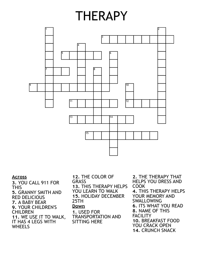 THERAPY Crossword