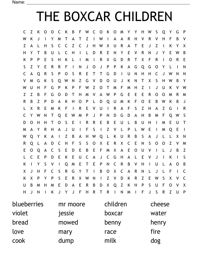 THE BOXCAR CHILDREN Word Search