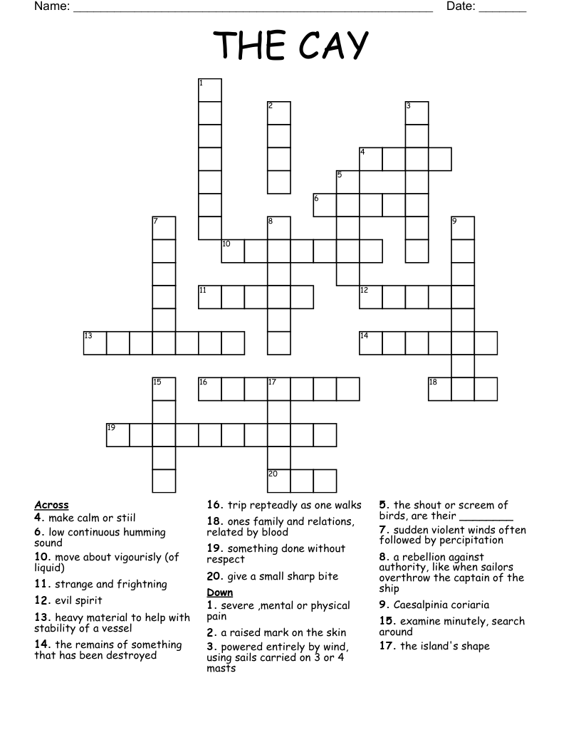 THE CAY Crossword