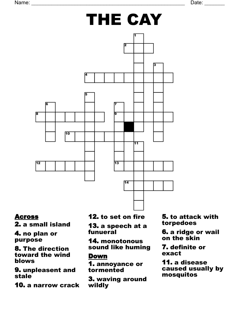 THE CAY Crossword