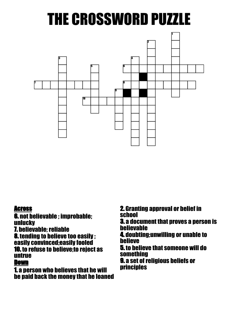 THE CROSSWORD PUZZLE