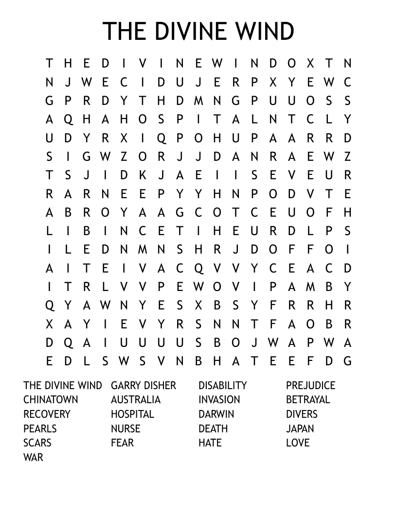 THE DIVINE WIND Word Search