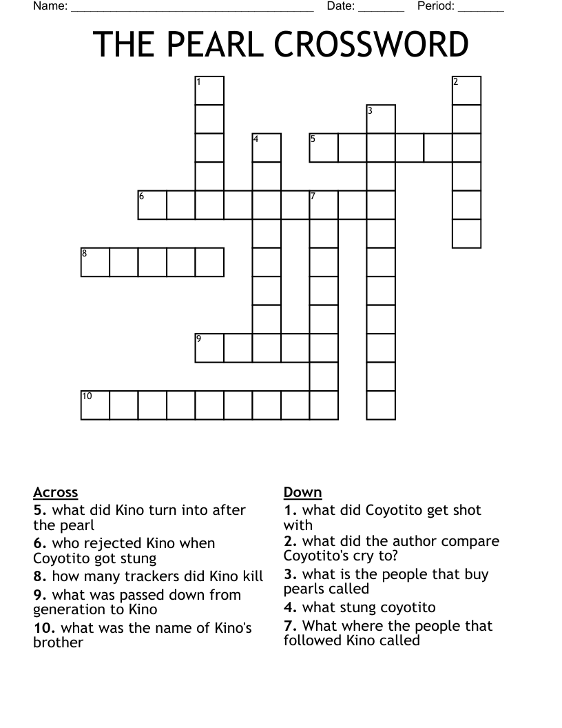 THE PEARL CROSSWORD