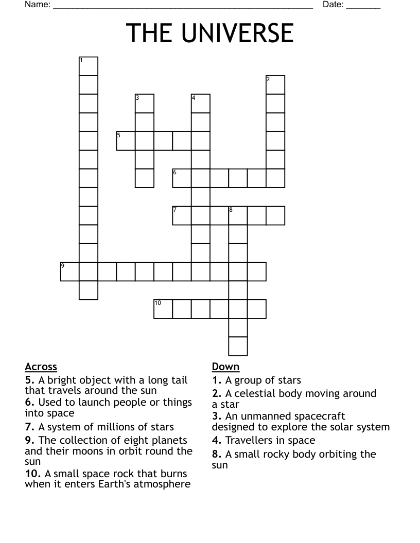 THE UNIVERSE Crossword