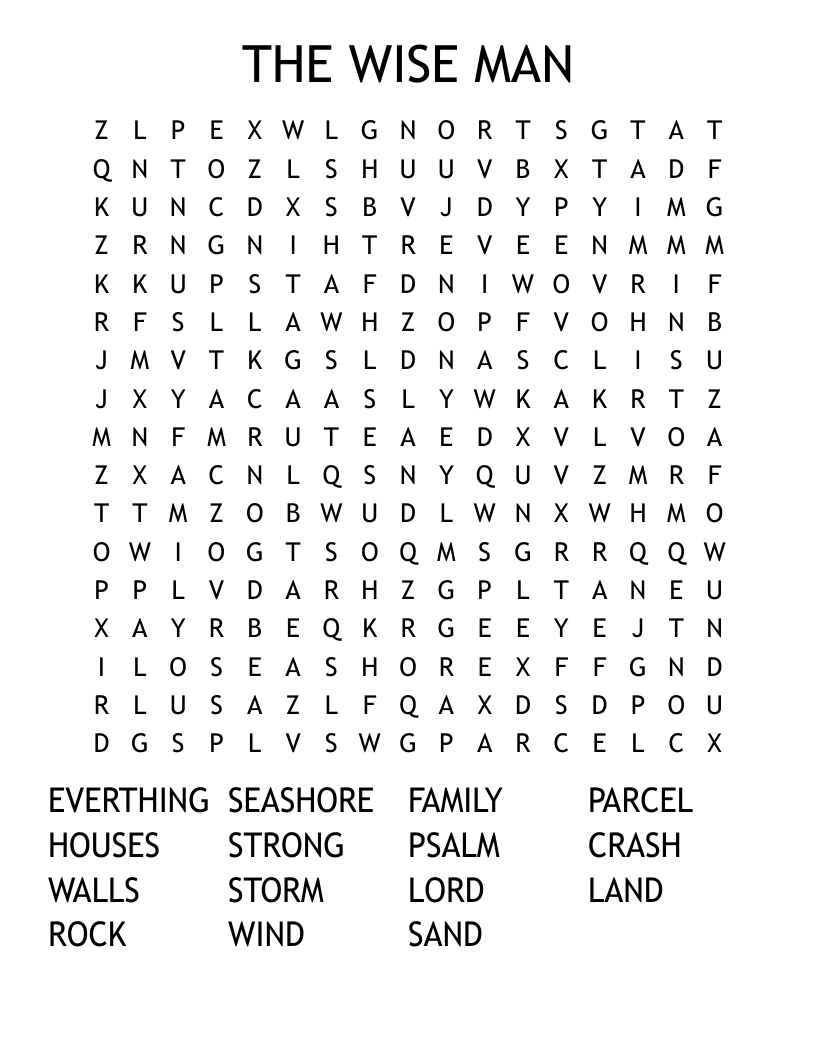THE WISE MAN Word Search