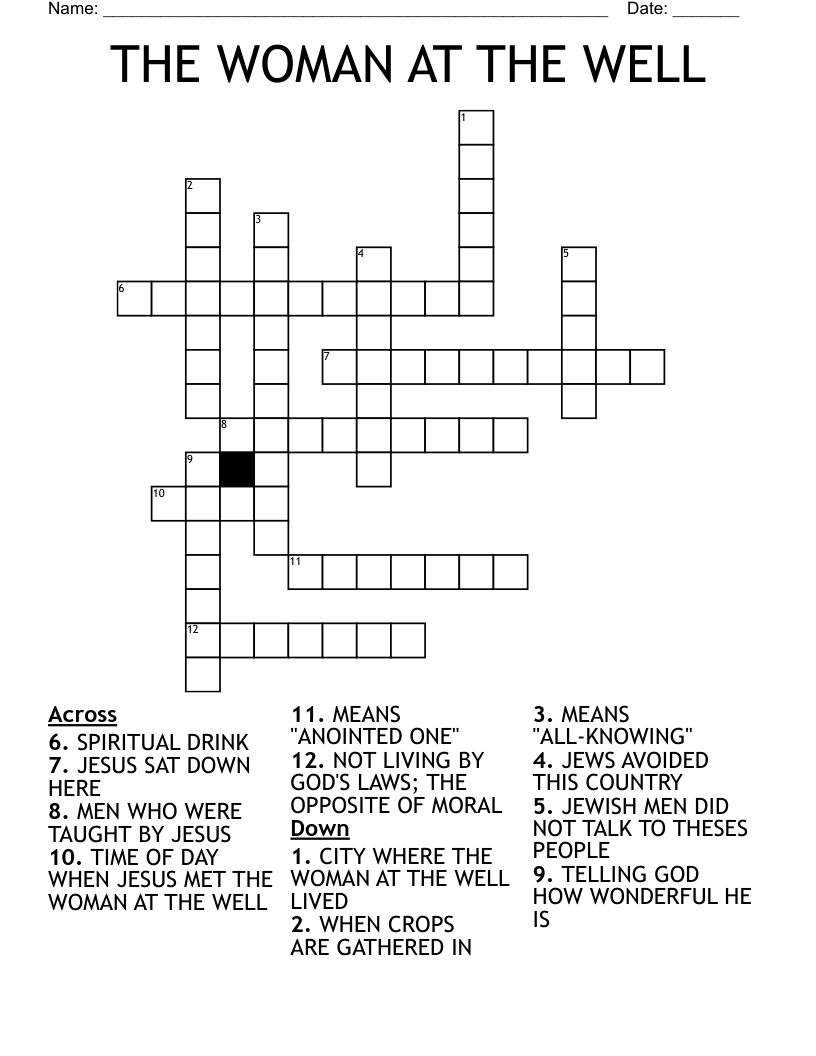 THE WOMAN AT THE WELL Crossword