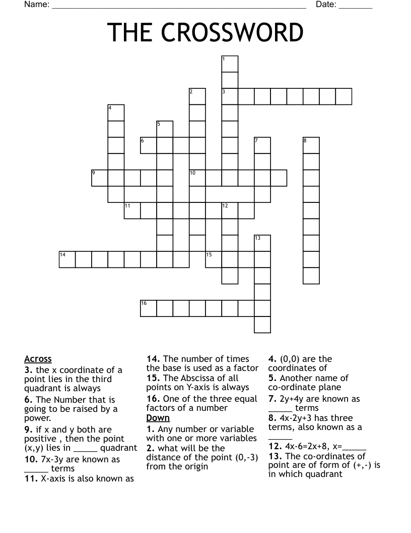 THE  CROSSWORD