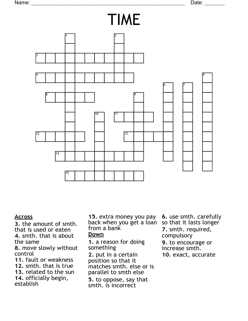 TIME Crossword