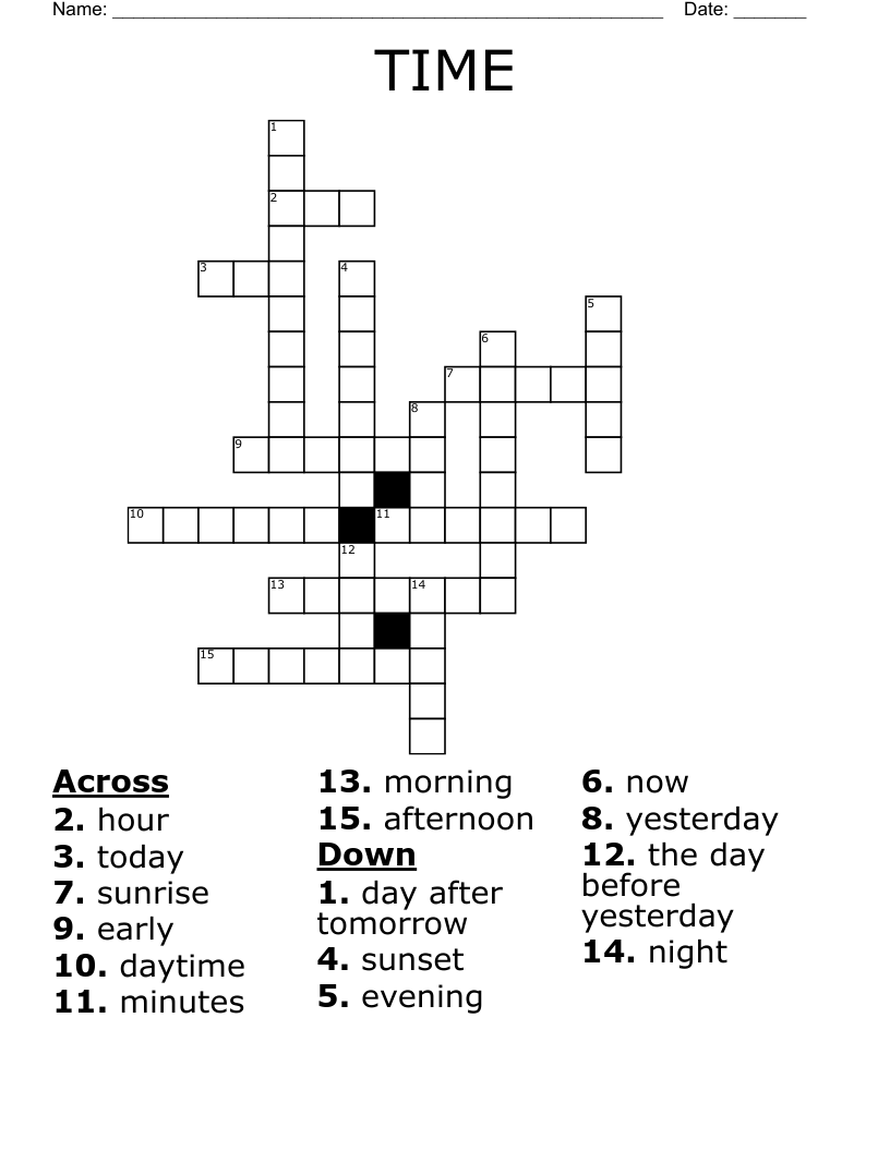 TIME Crossword