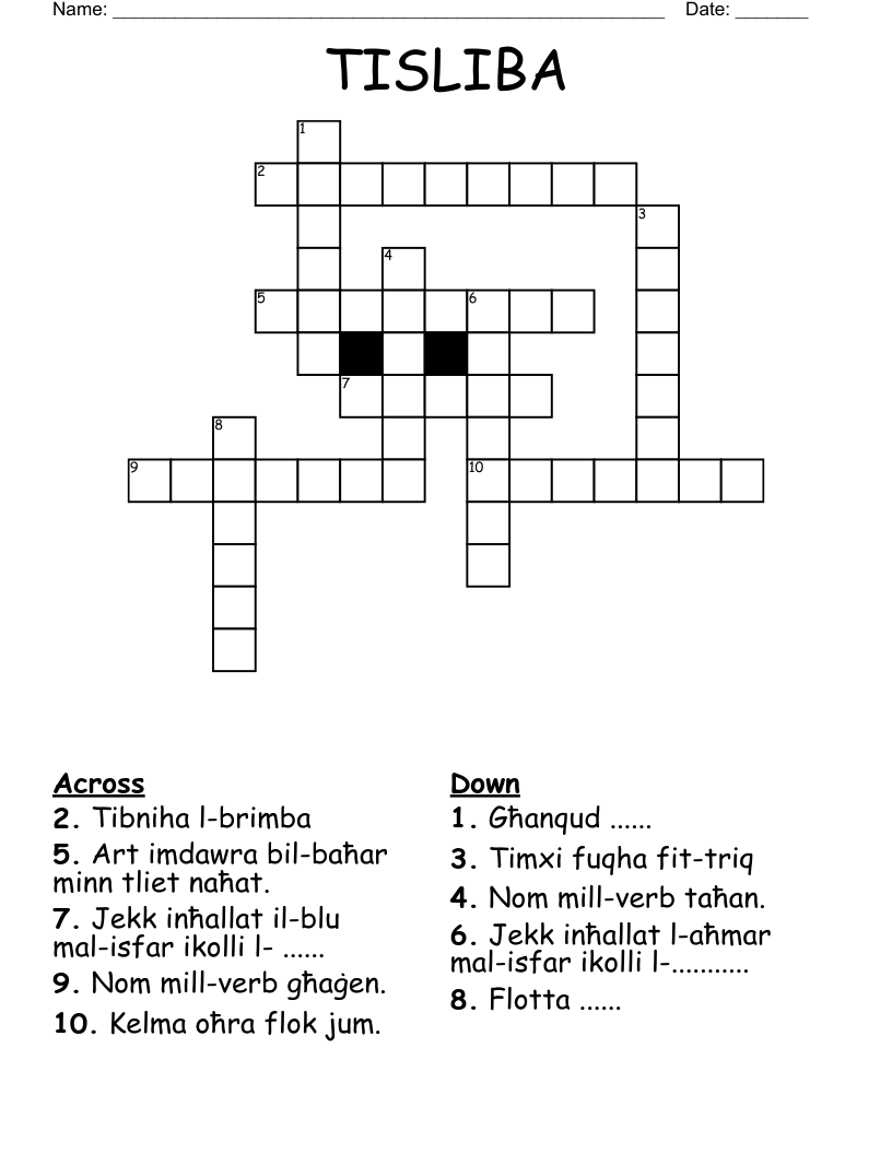 TISLIBA Crossword