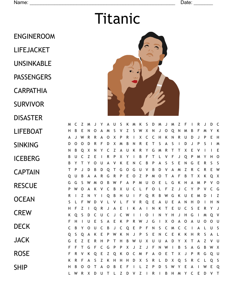 Titanic Word Search