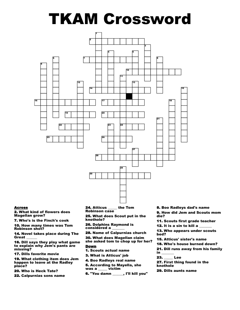 TKAM Crossword