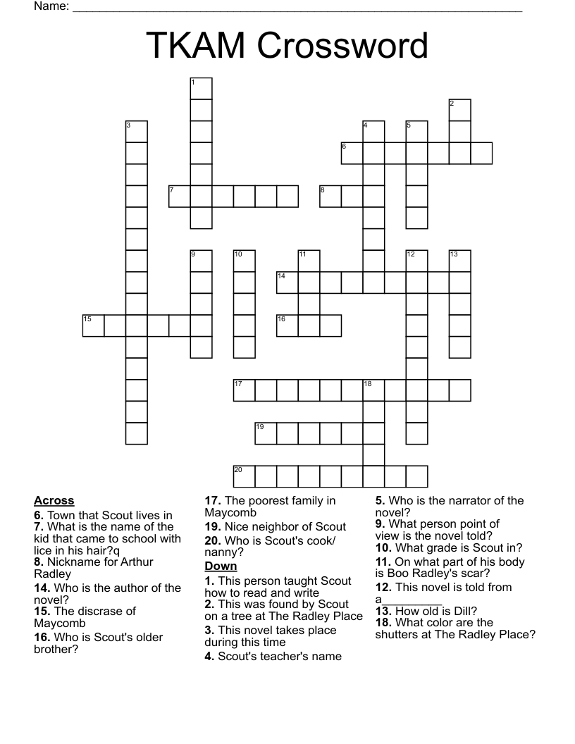 TKAM Crossword
