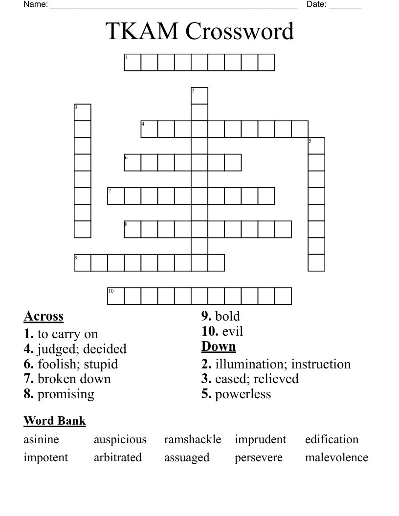 TKAM Crossword