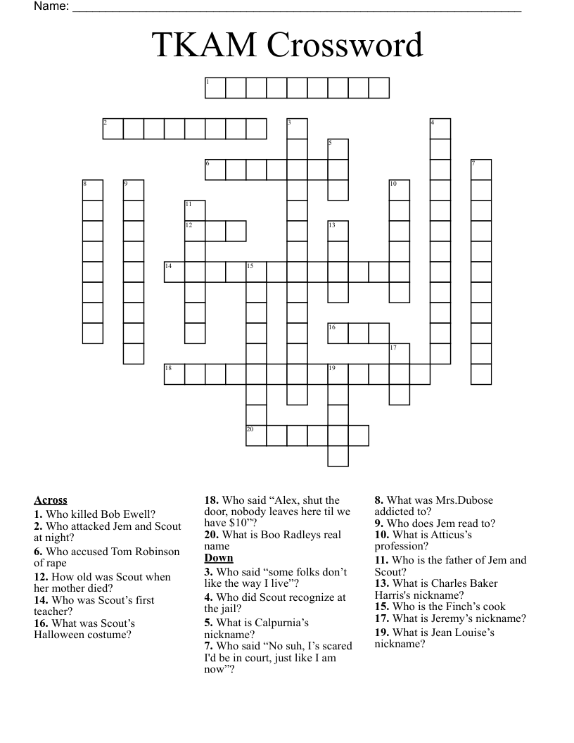 TKAM Crossword
