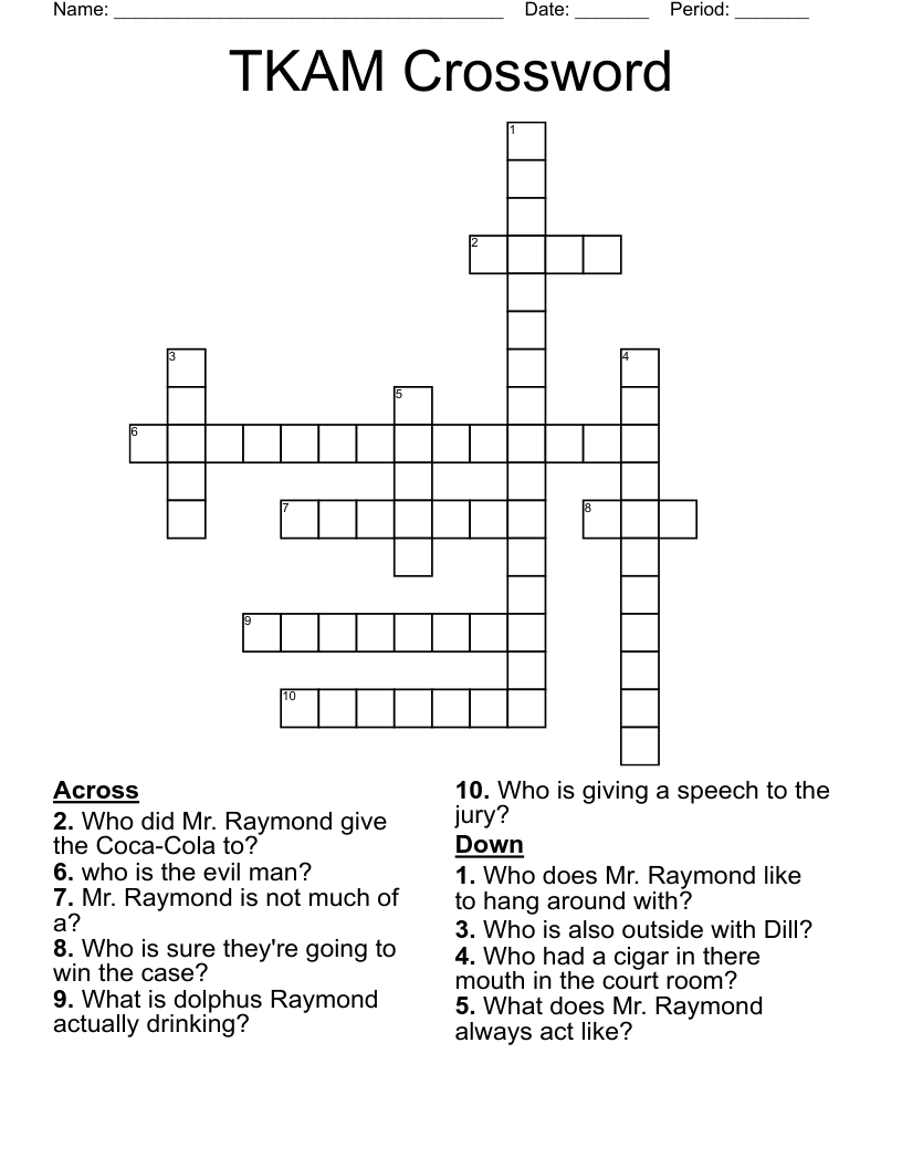 TKAM Crossword 
