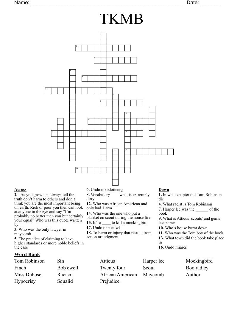 TKMB  Crossword