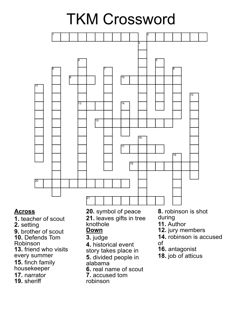 TKM Crossword