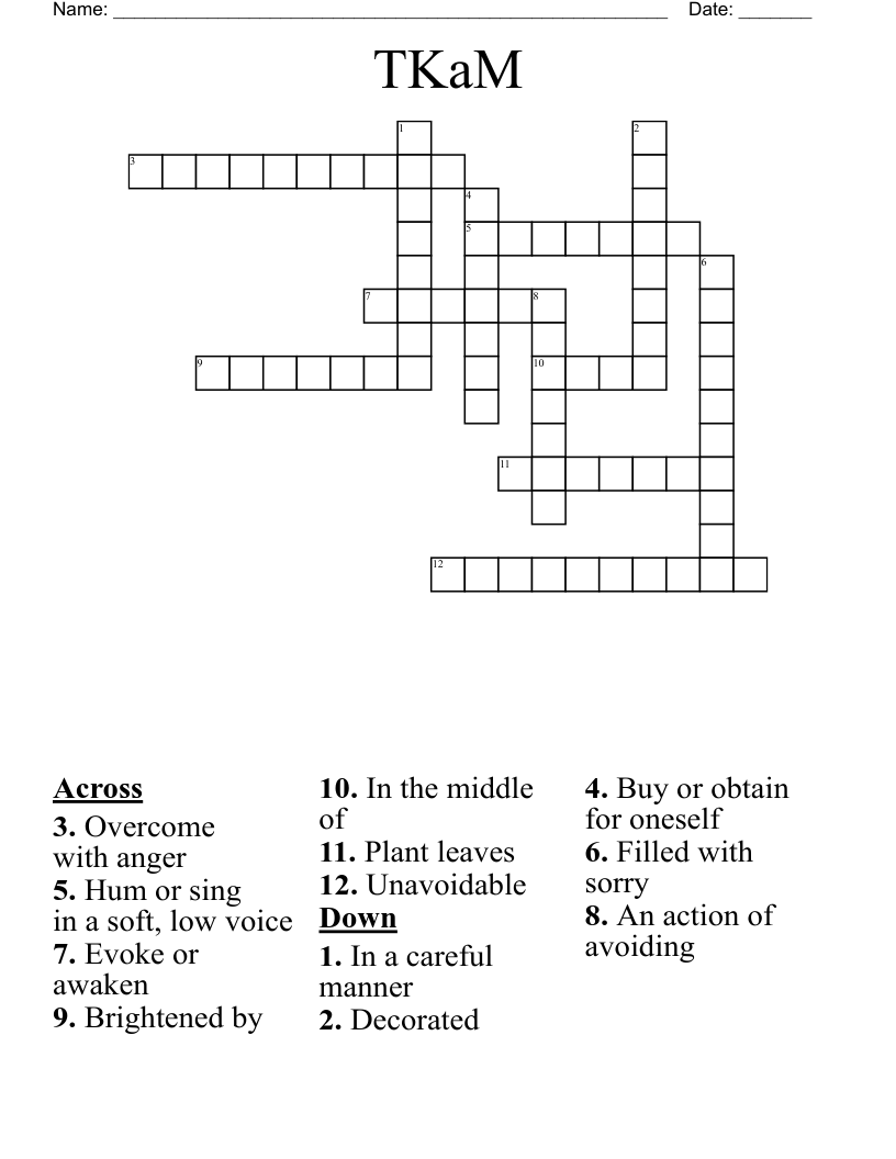 TKaM Crossword