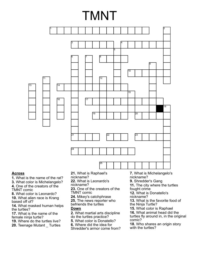 TMNT Crossword