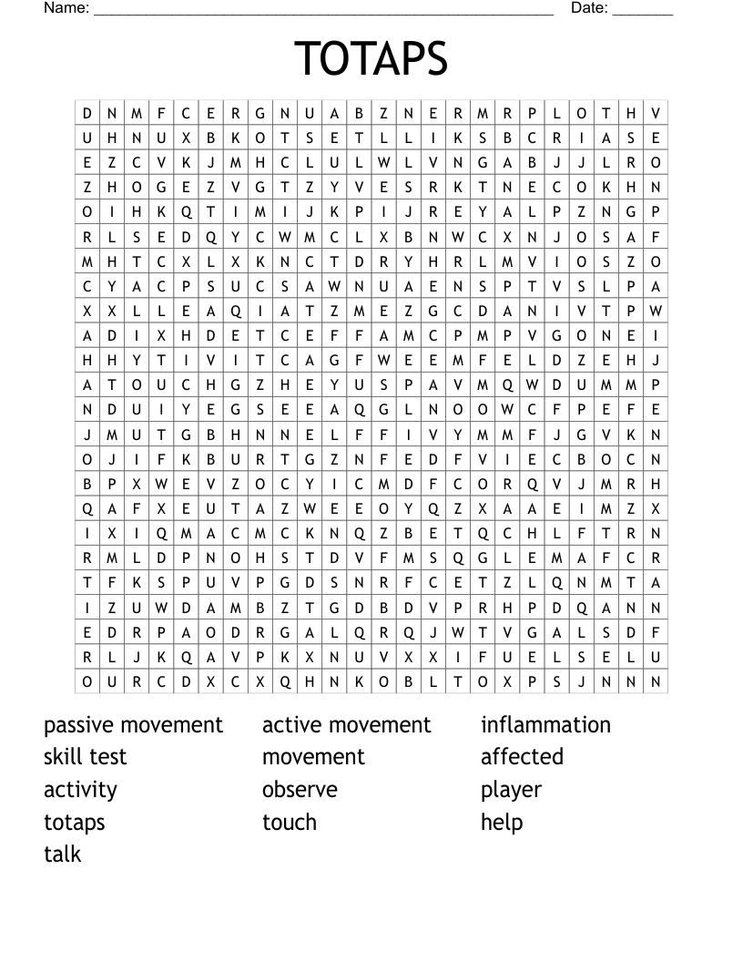 TOTAPS Word Search