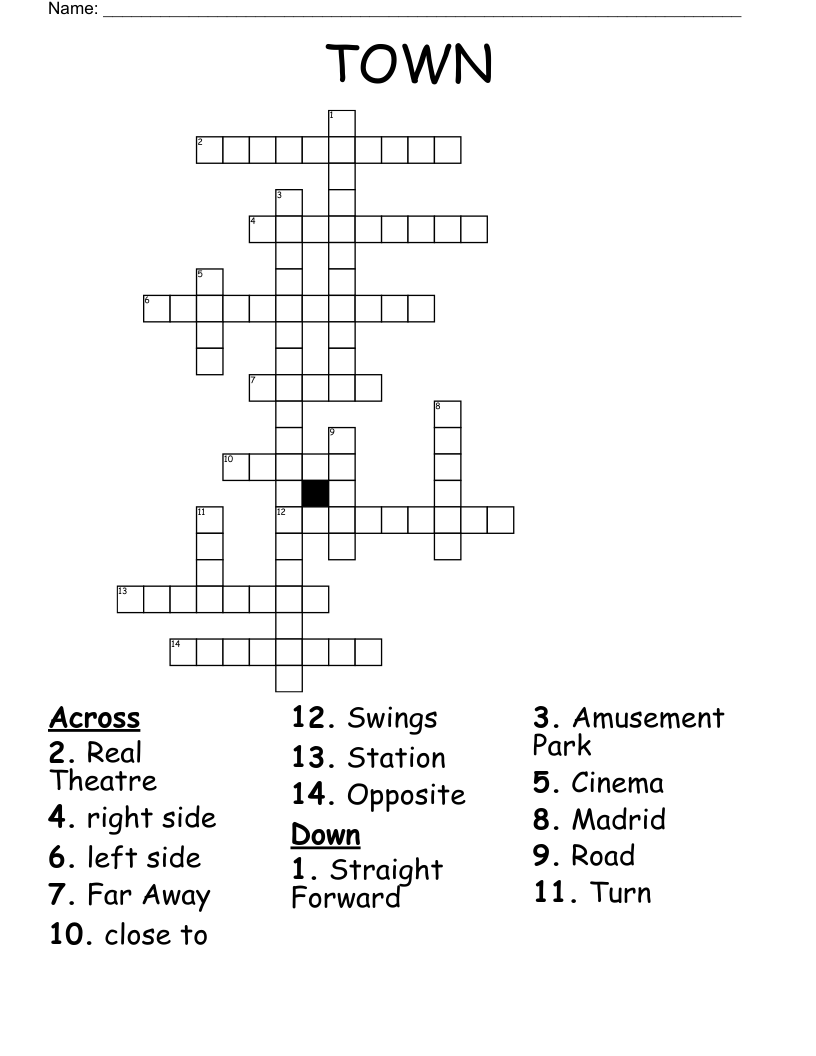 TOWN Crossword