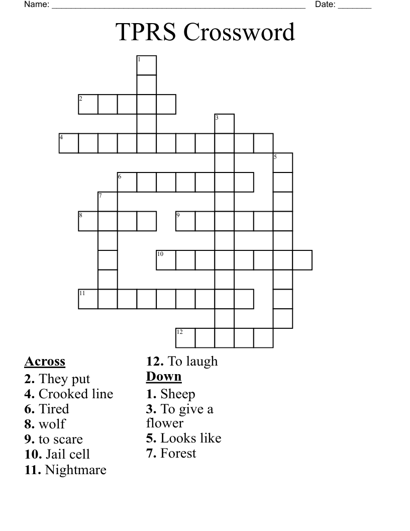 TPRS Crossword