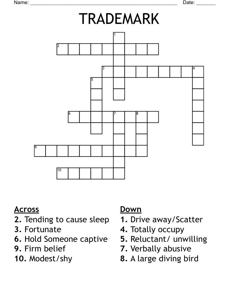 TRADEMARK Crossword