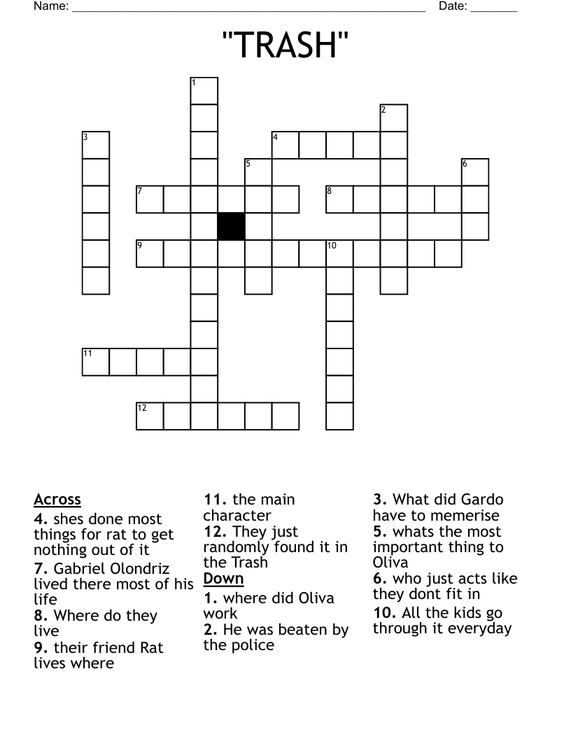 "TRASH" Crossword