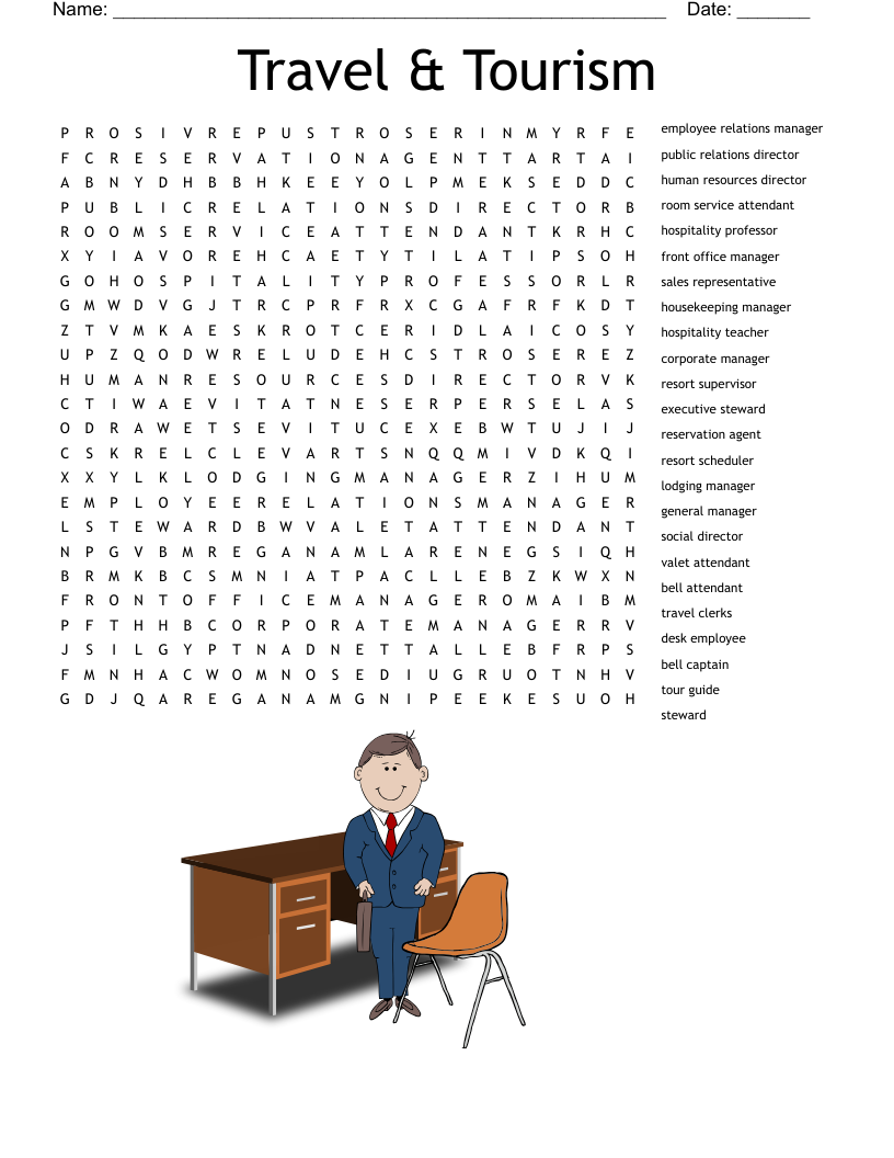 Travel & Tourism Word Search