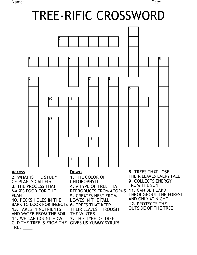TREE-RIFIC CROSSWORD
