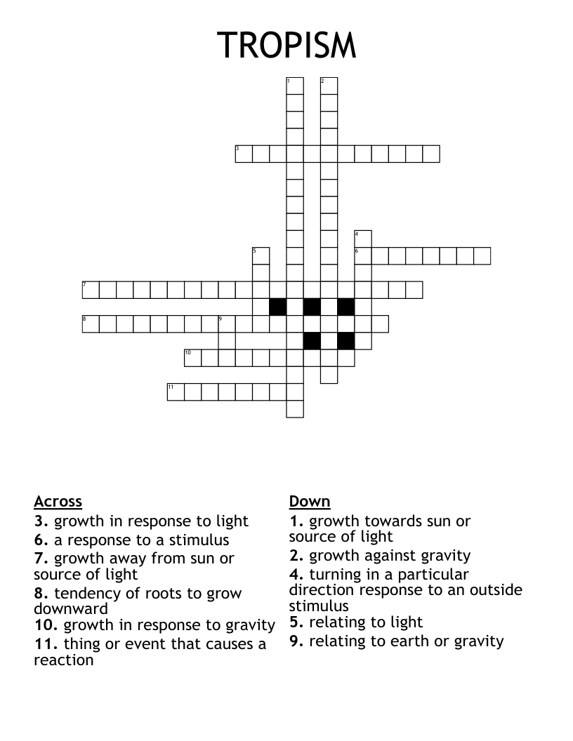 TROPISM Crossword