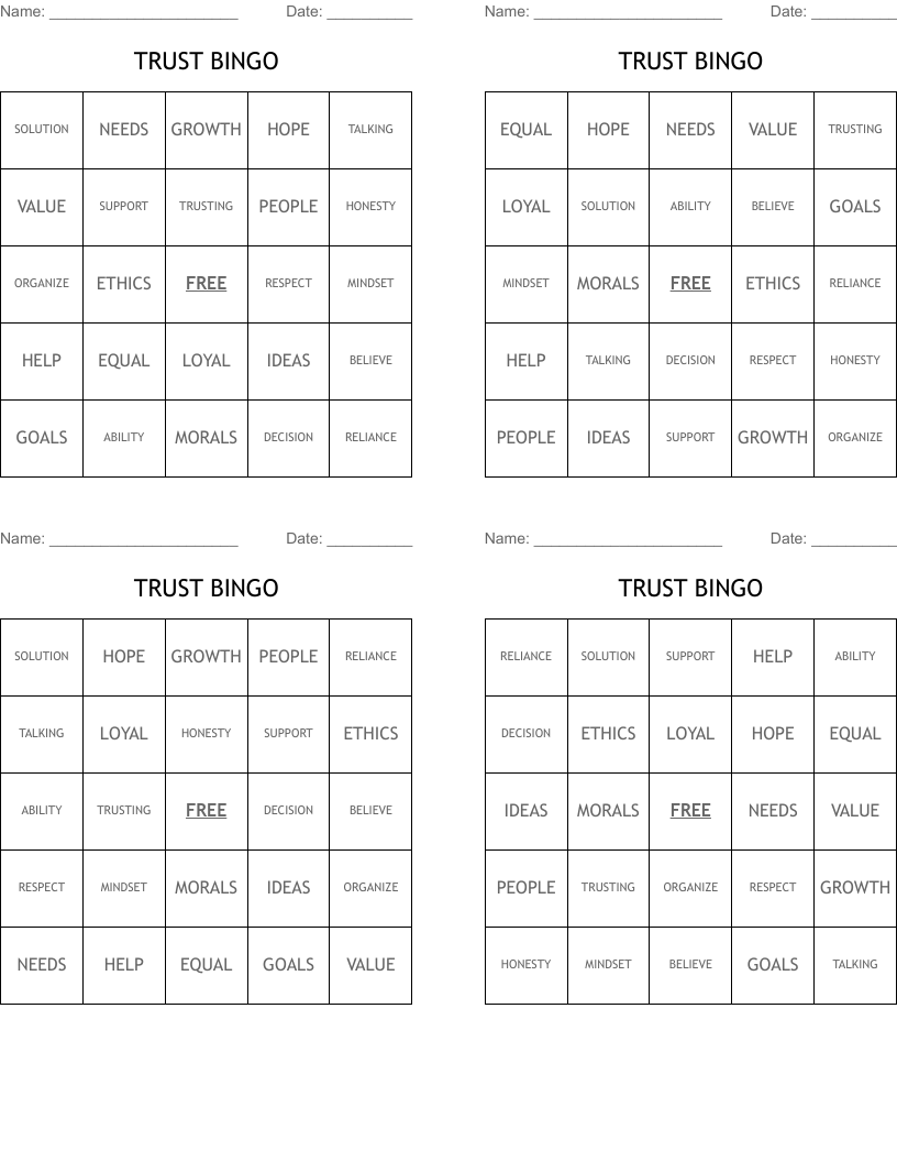 TRUST BINGO